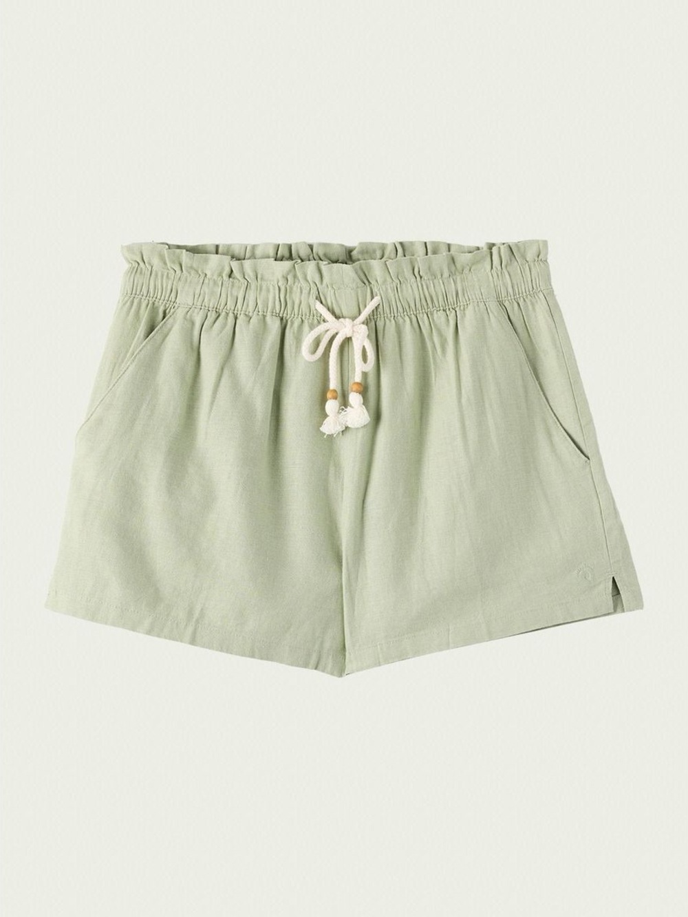 Hang Ten Linen Blend Lightweight Shorts - Casual Elastic Waist